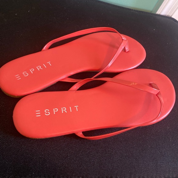 Espirit Vibrant Orange Comfortable Fashion Foot flops/Sandals Size 9 NWOT - Picture 1 of 4